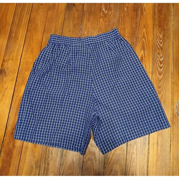 VINTAGE David Brooks Petites Beremuda Blue/White Check Pattern shorts 6P - Picture 3 of 7